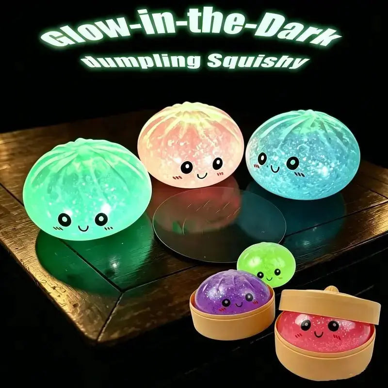 Glitter Series Expressive Big Dumpling Squishy Blind Box, Mysecret Bun Fidget Toy, Soft TPR, Stress Relief, Unboxing Surprise, Random Rare Style. Ideal for Graduation, Valentine’S Day & Easter, Great for Students and Kids to Exchange Gifts. Summervibes